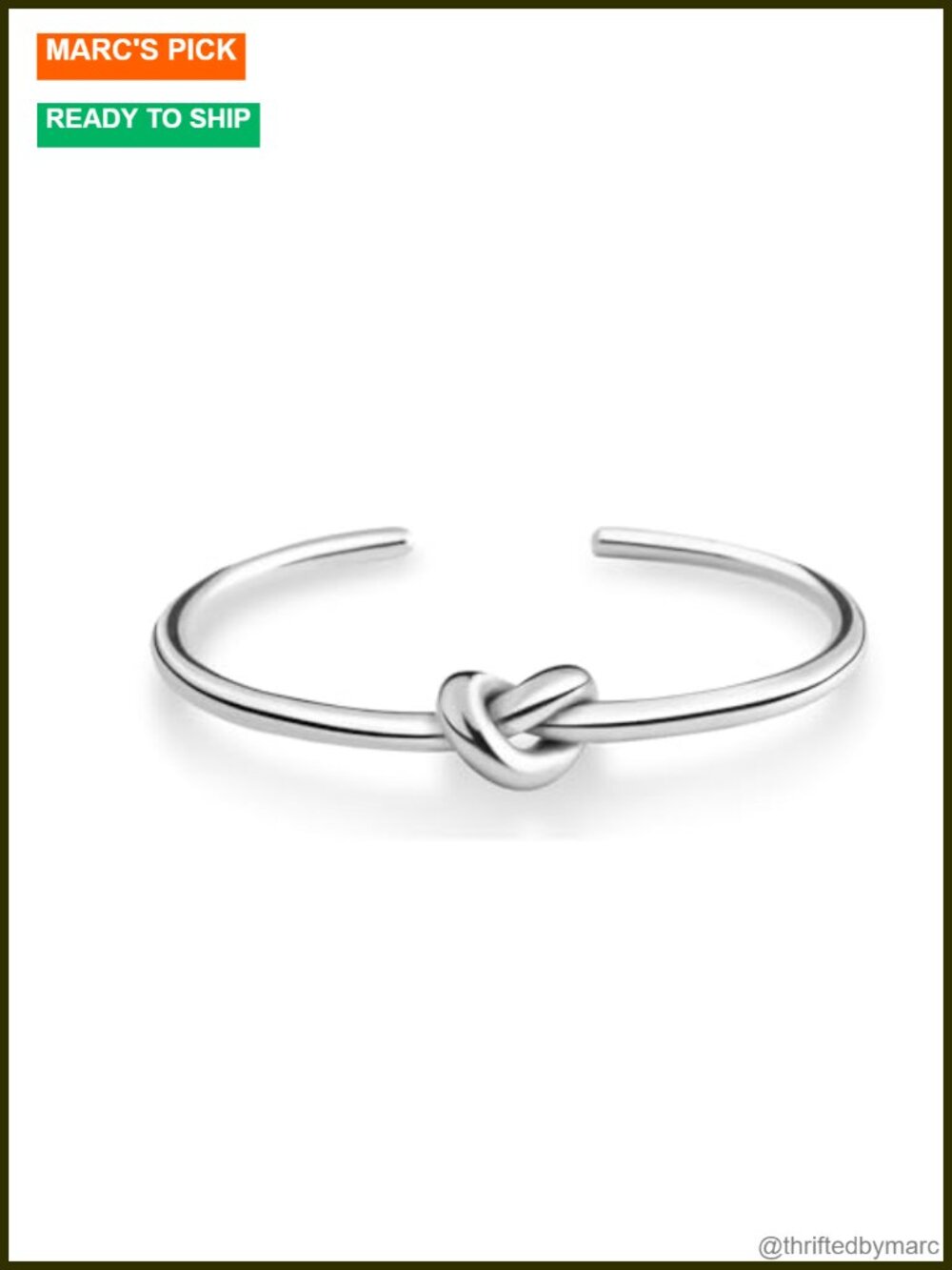 Adjustable Knot Bangle Bracelet 18K Gold Plated Women's Gift